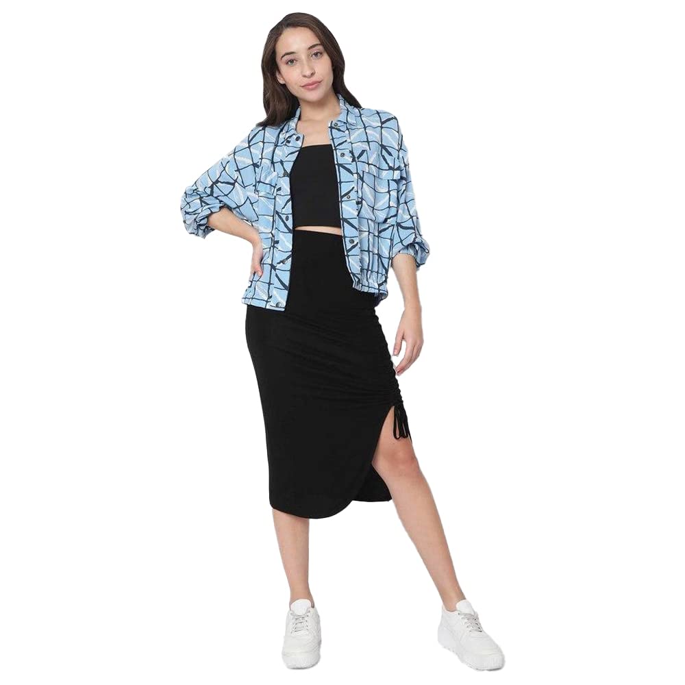 Printed Collared Viscose Women's Casual Wear Waist Length Jackets - Image 4