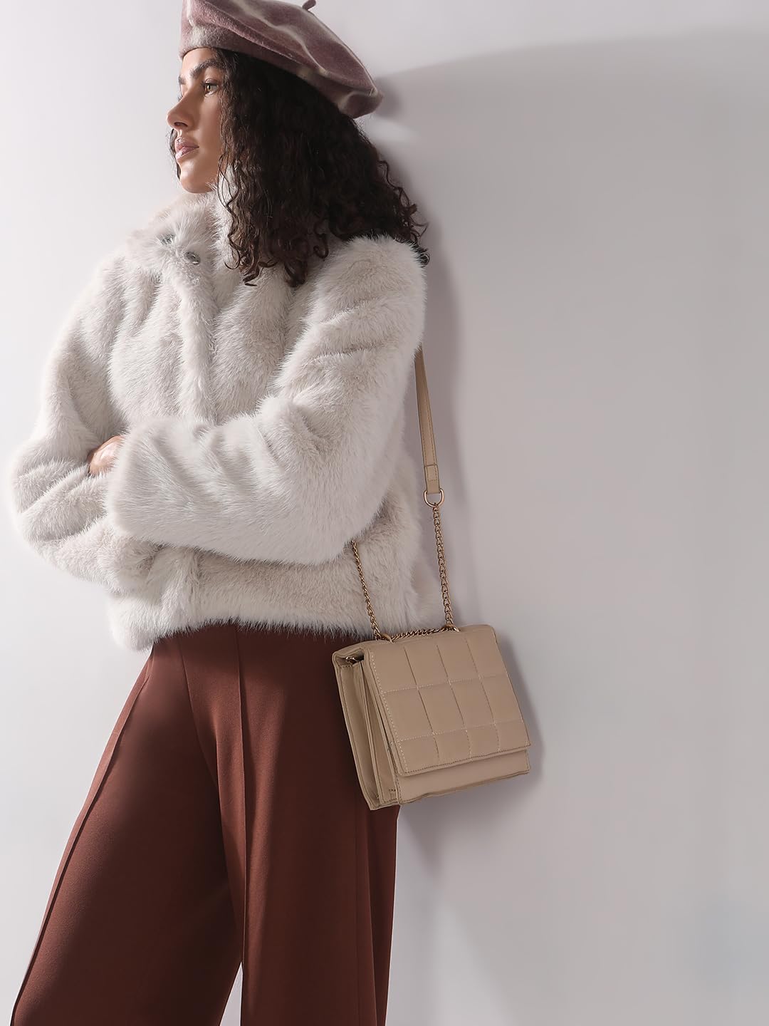 Womens Regular Fit Beige Jacket - Image 2