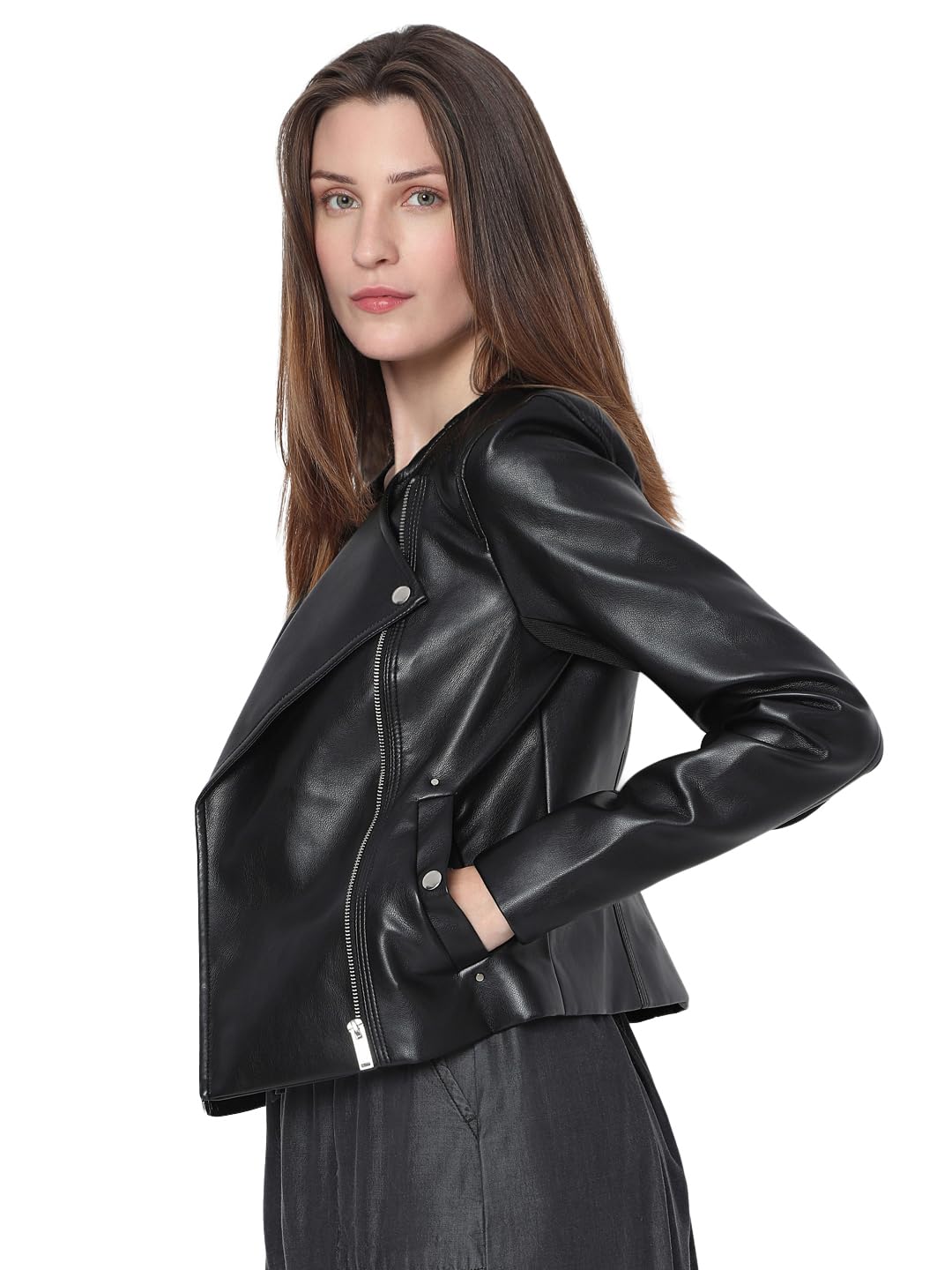 Women's Polyester Blend Standard Length A-Line Coat - Image 9