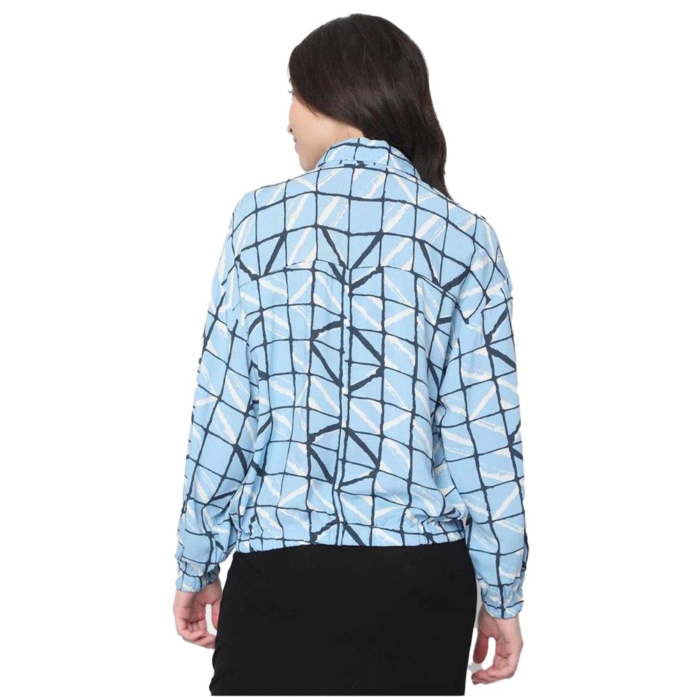 Printed Collared Viscose Women's Casual Wear Waist Length Jackets - Image 2