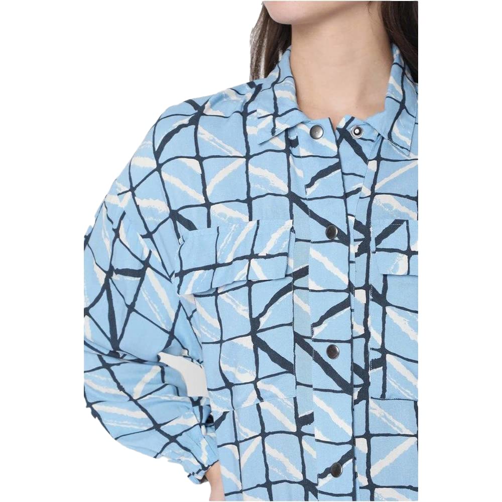 Printed Collared Viscose Women's Casual Wear Waist Length Jackets - Image 5