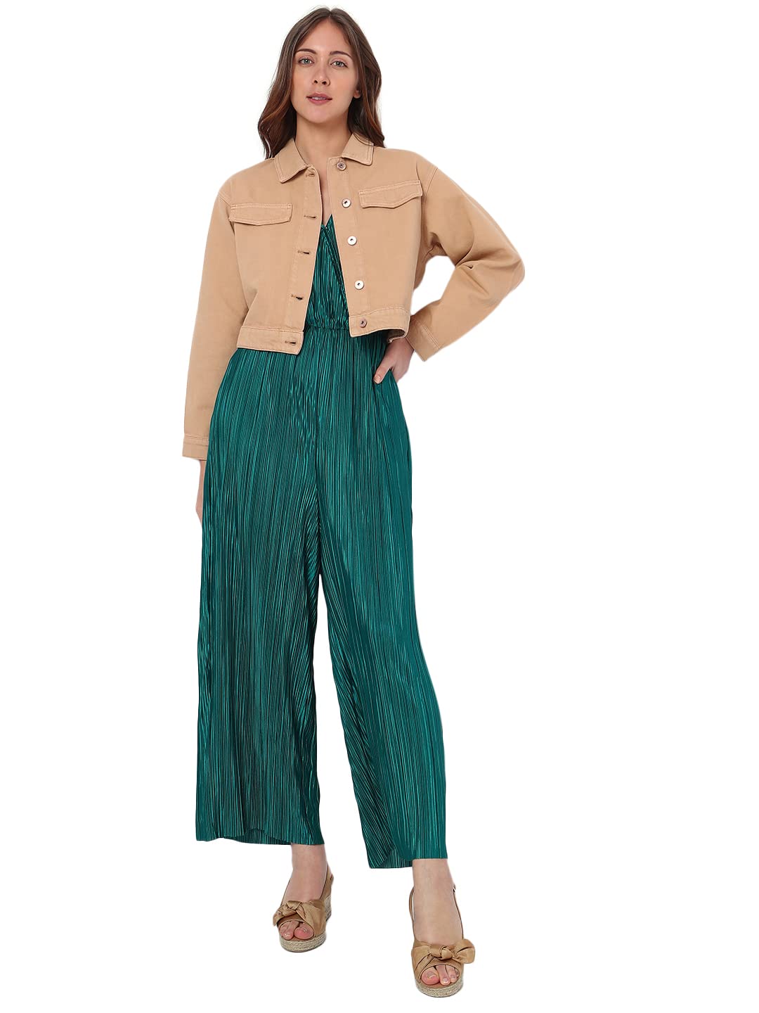 Denim Cotton Regular Fit Women's Casual Jacket - Image 5