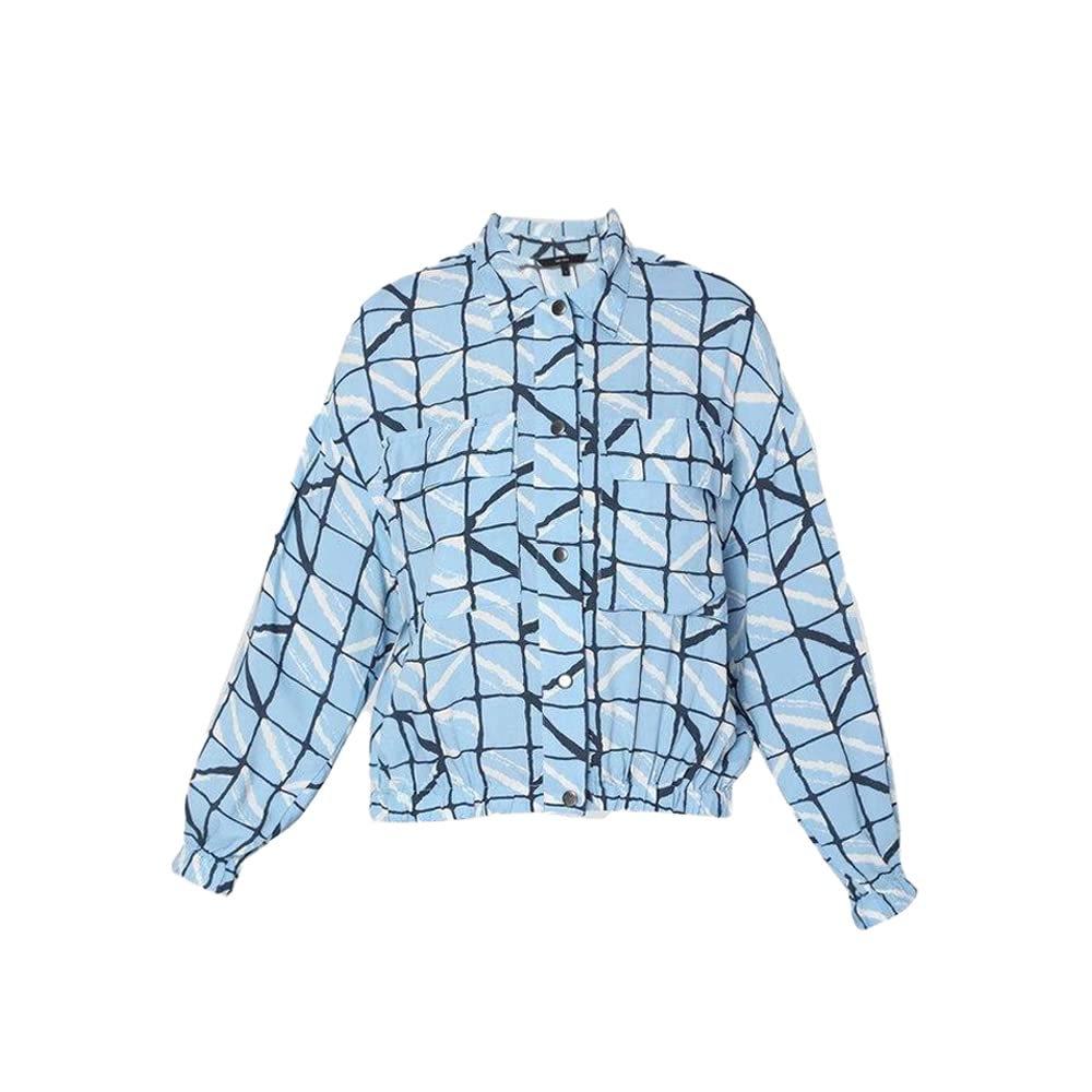 Printed Collared Viscose Women's Casual Wear Waist Length Jackets - Image 6