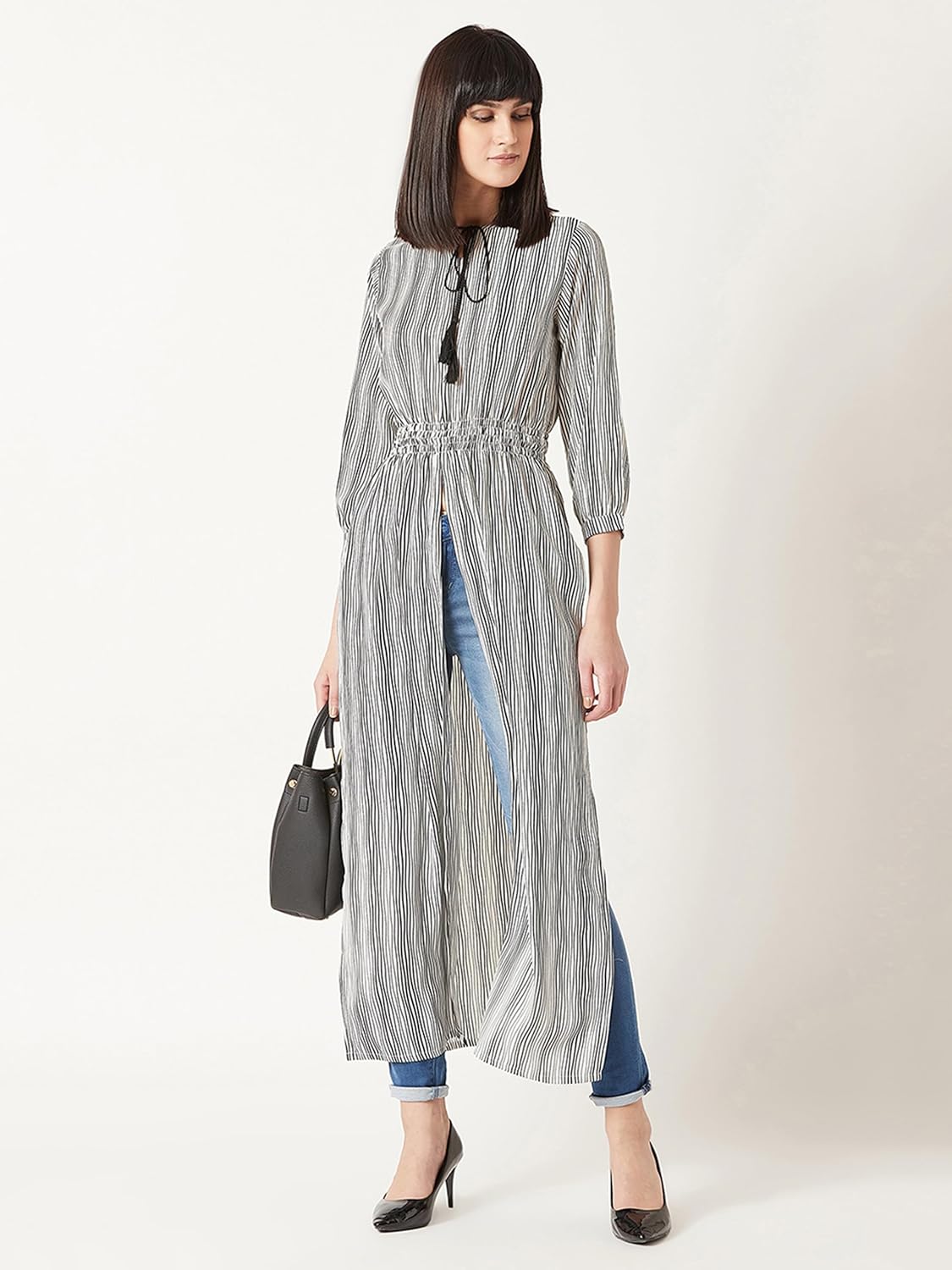 Women's Striped Relaxed Fit Waist Elasticated - Image 7
