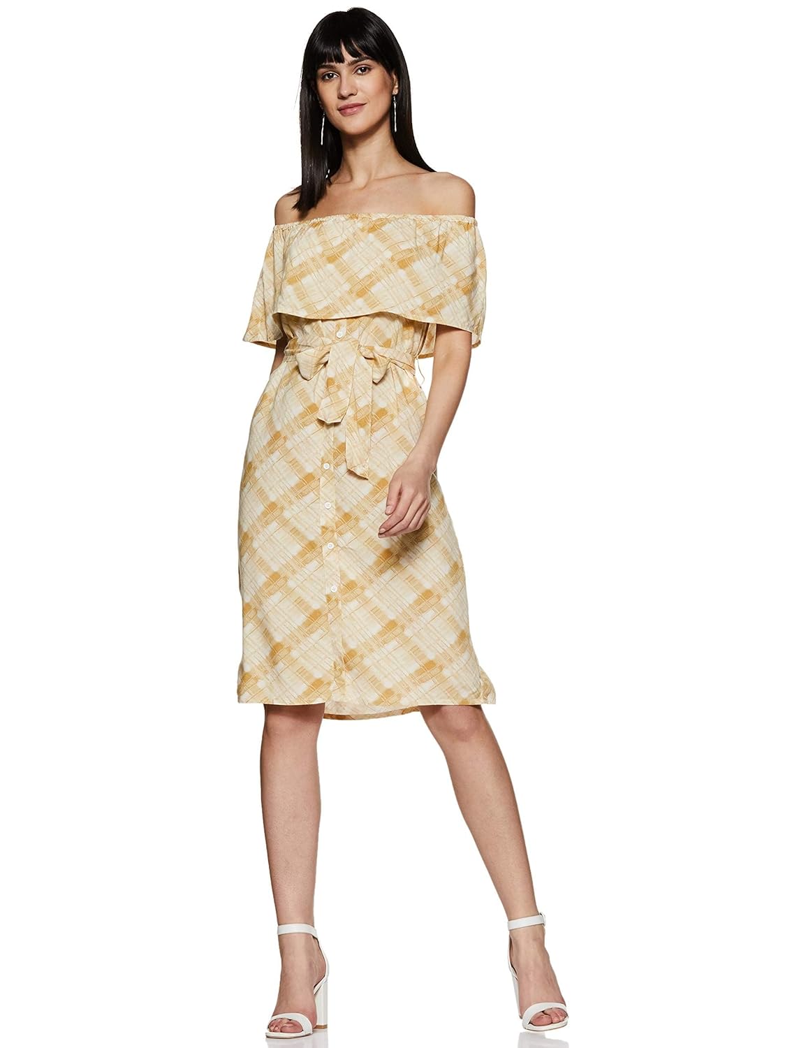 Women's Strapless Knee-Long Dress