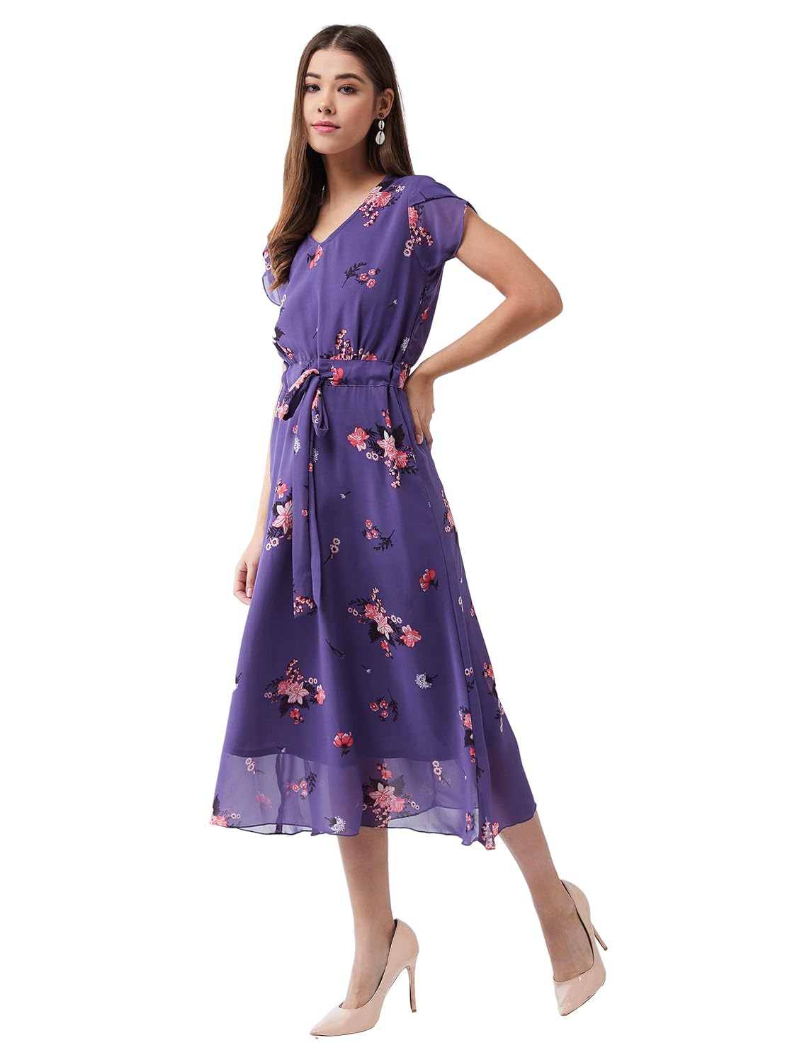 Women's Georgette Fit and Flare Midi Dress - Image 9