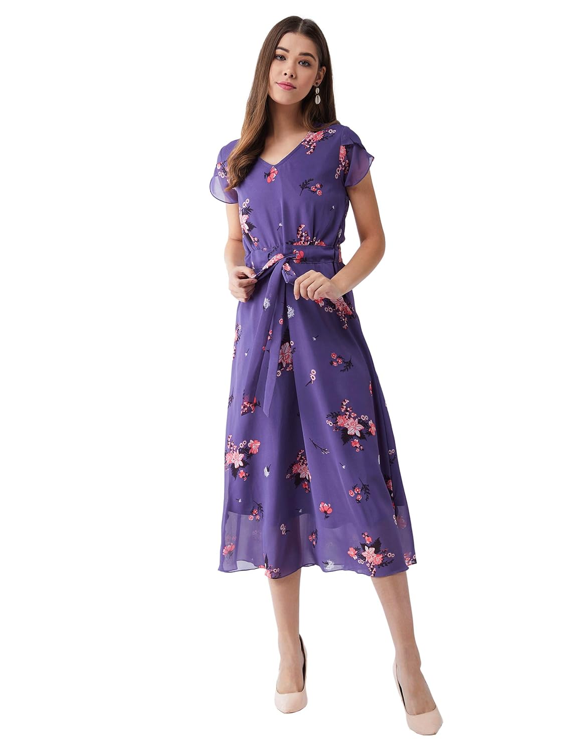 Women's Georgette Fit and Flare Midi Dress - Image 7