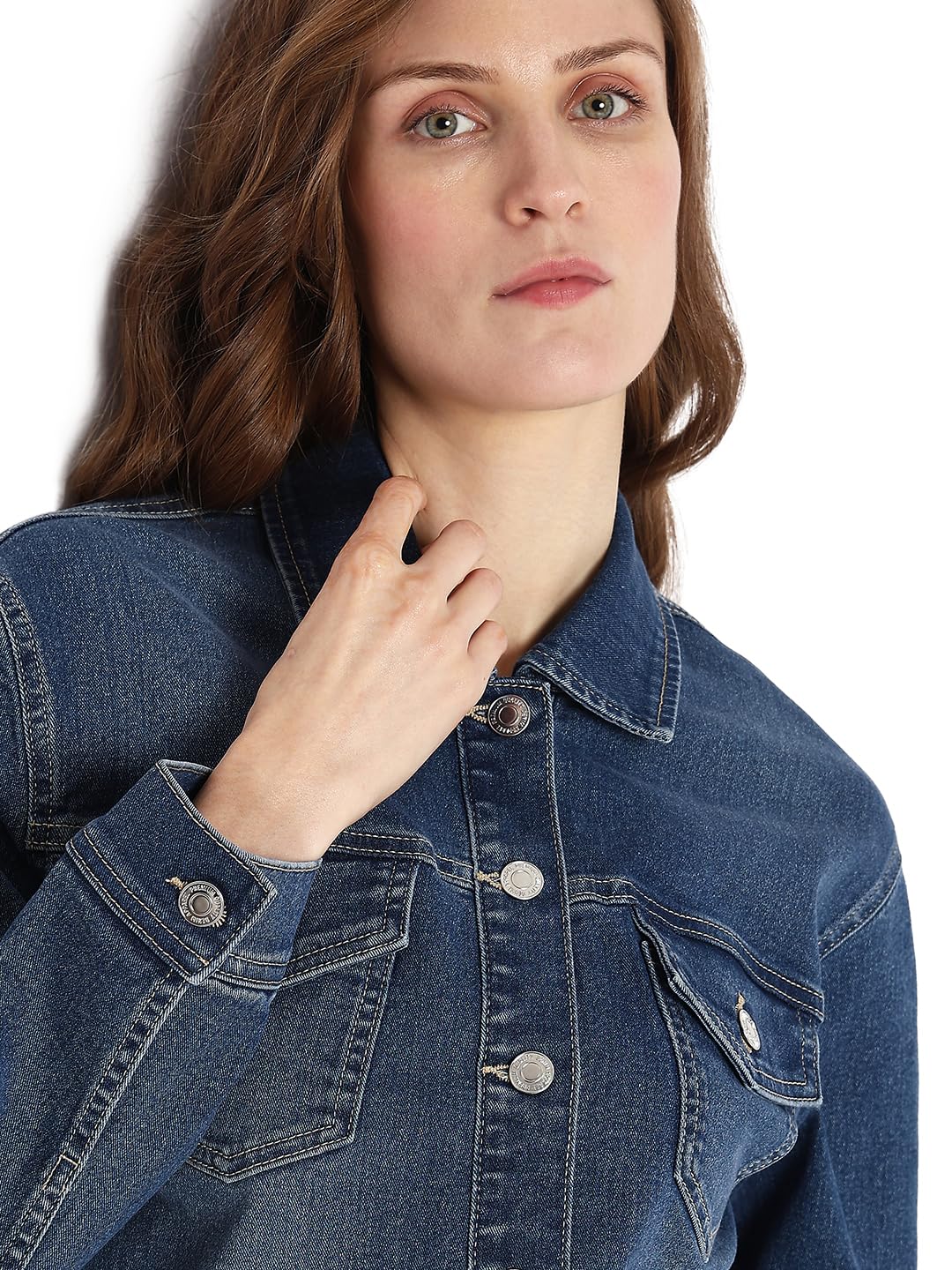 Women's Standard Length Denim Jacket - Image 6