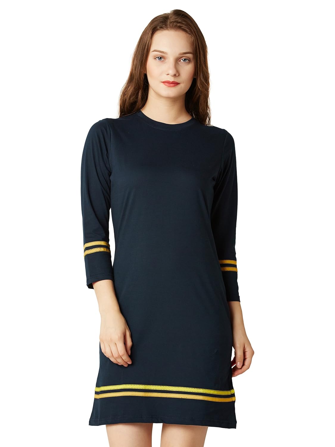 Women's Yellow Mini Shift Dress