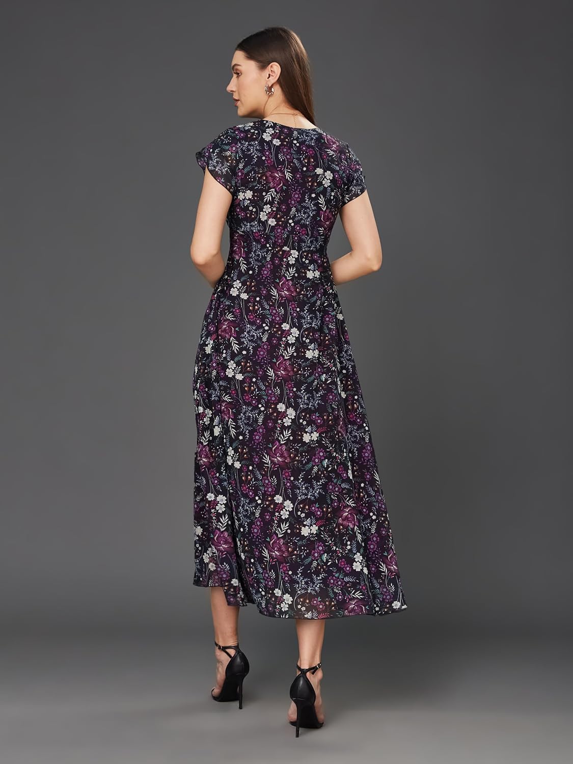 Women's Georgette Fit and Flare Midi Dress - Image 16