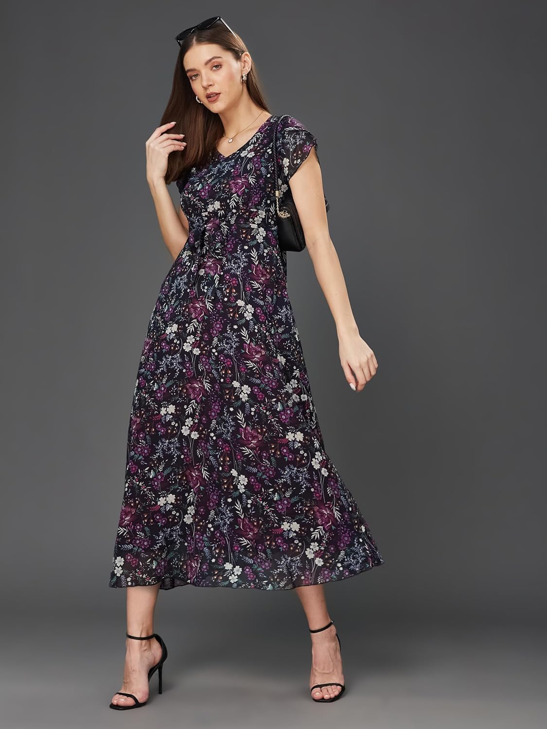 Women's Georgette Fit and Flare Midi Dress - Image 14