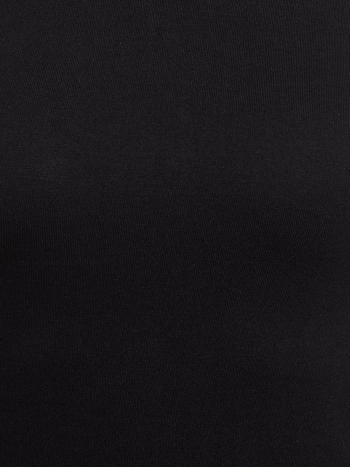 Women's Super Comfortable Black Solid Sleeveless Round Neck Mini Bodycon Dress with Zip Closure - Image 7