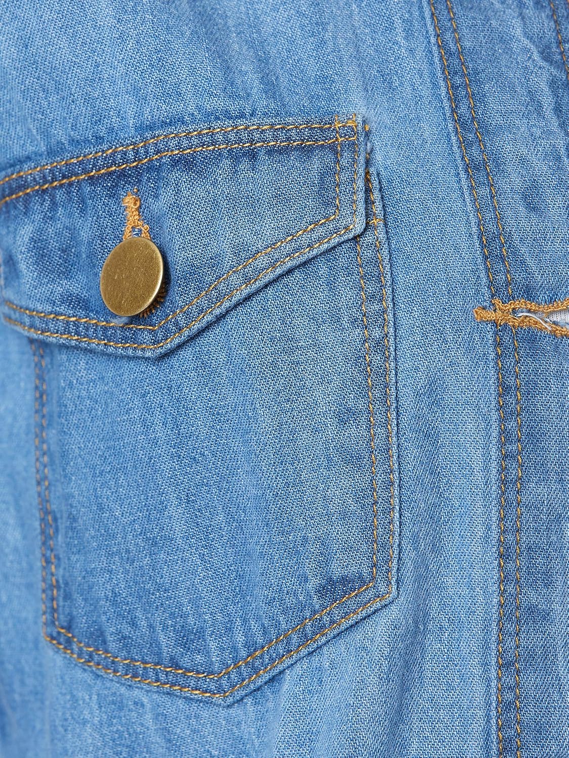 Women's Blue Denim Collar Neck Long Shrug - Image 6